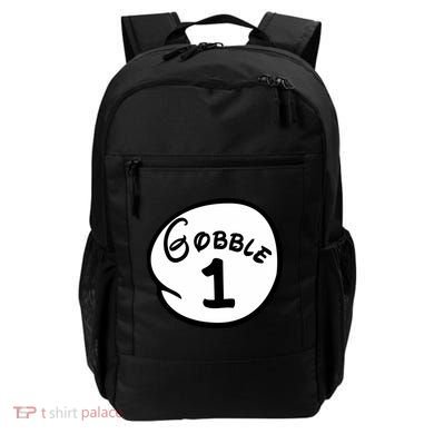 Gobble 1 2 3 Funny Thanksgiving Matching Backpack