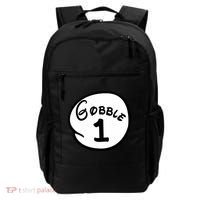 Gobble 1 2 3 Funny Thanksgiving Matching Backpack thumb 0