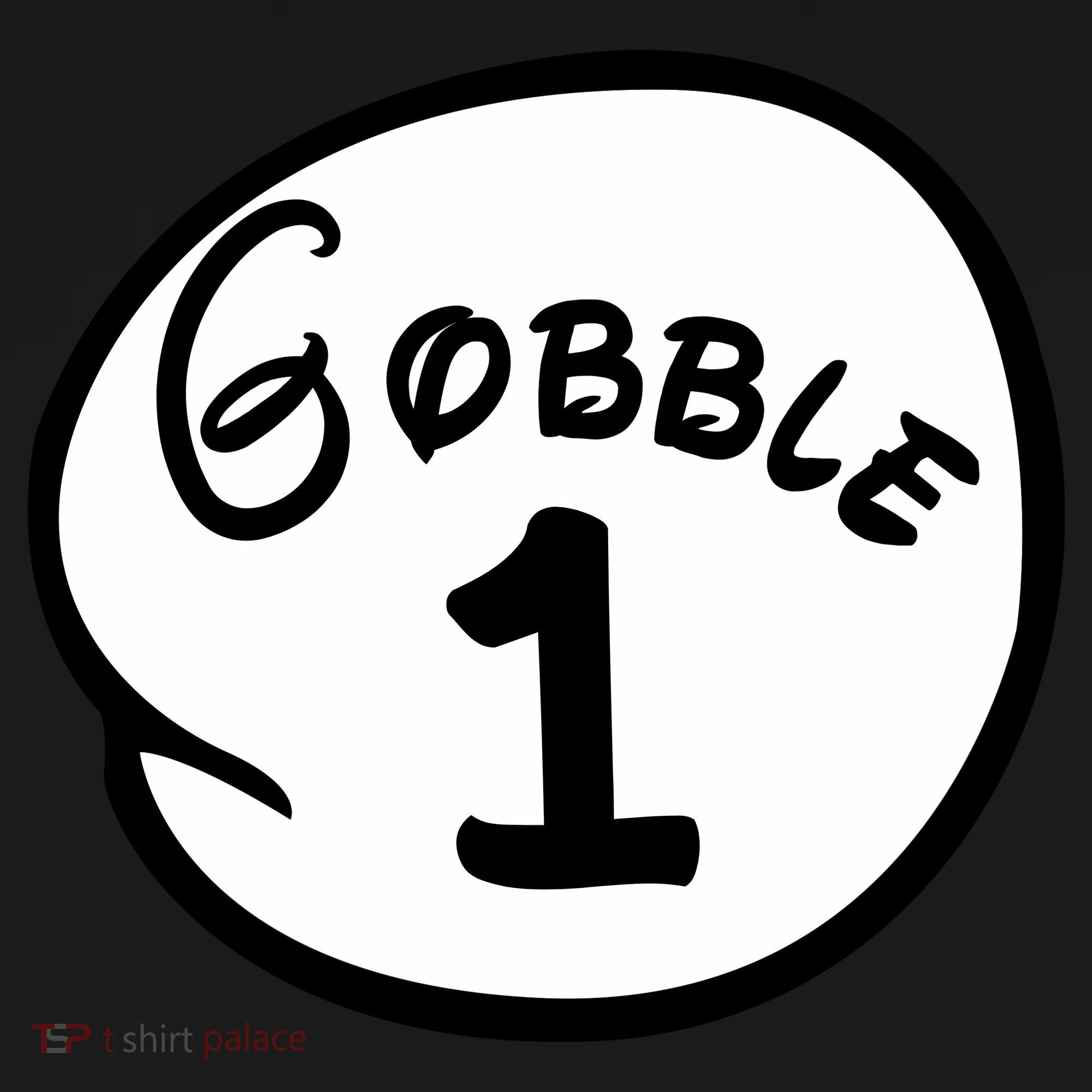 Gobble 1 2 3 Funny Thanksgiving Matching Button