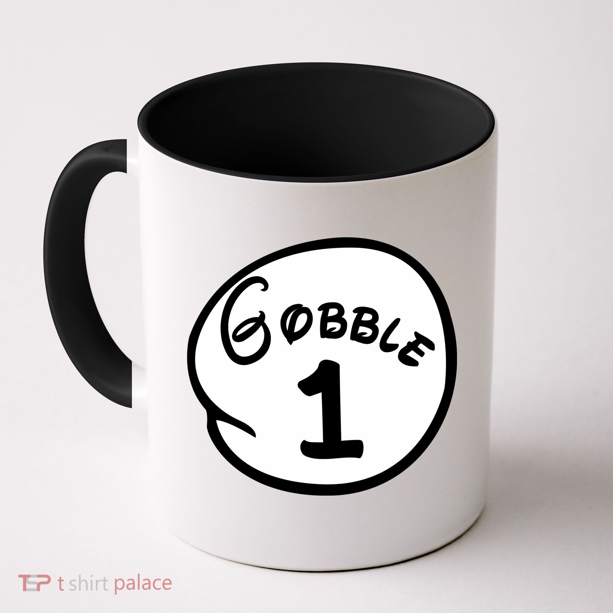 Gobble 1 2 3 Funny Thanksgiving Matching Coffee Mug