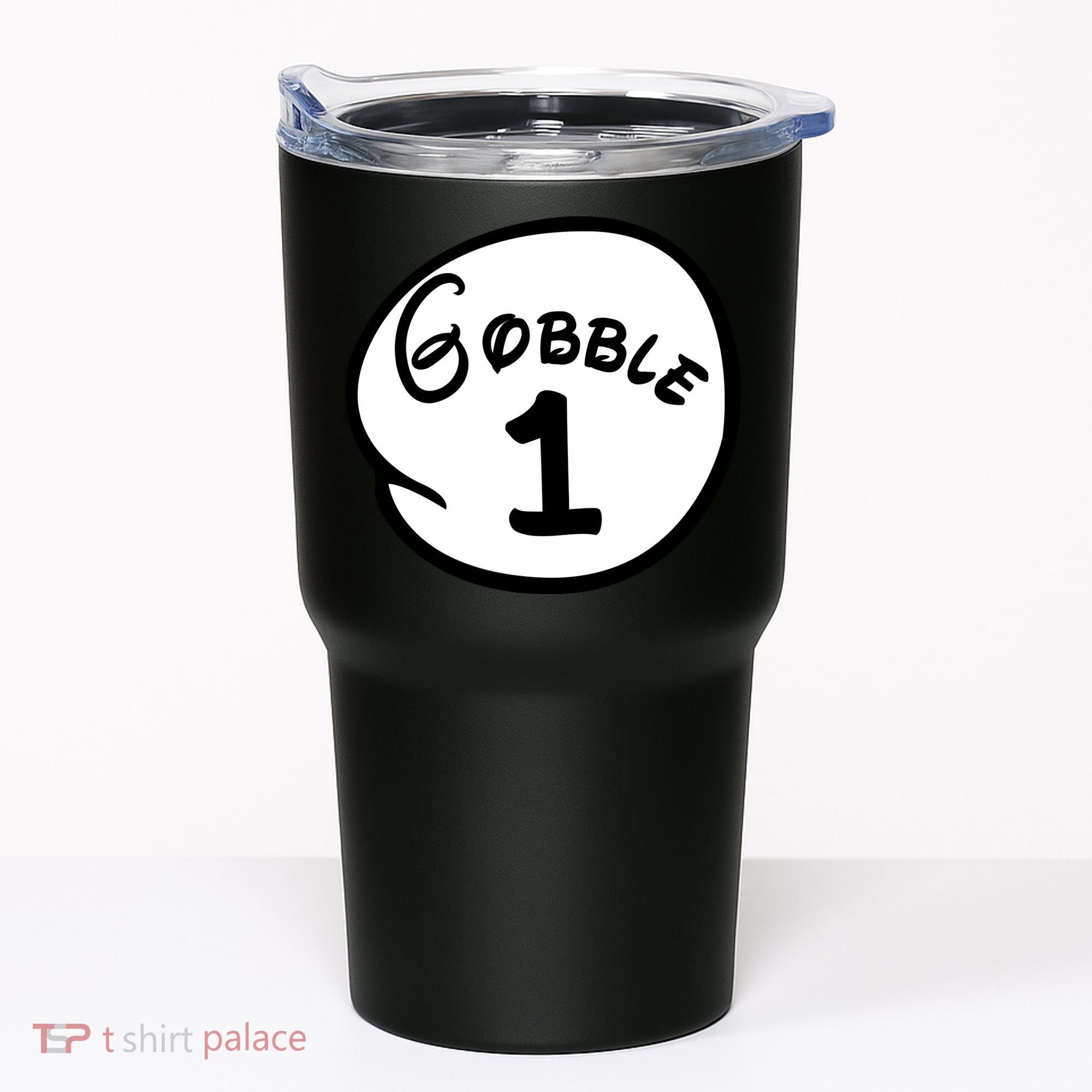 Gobble 1 2 3 Funny Thanksgiving Matching Tumbler