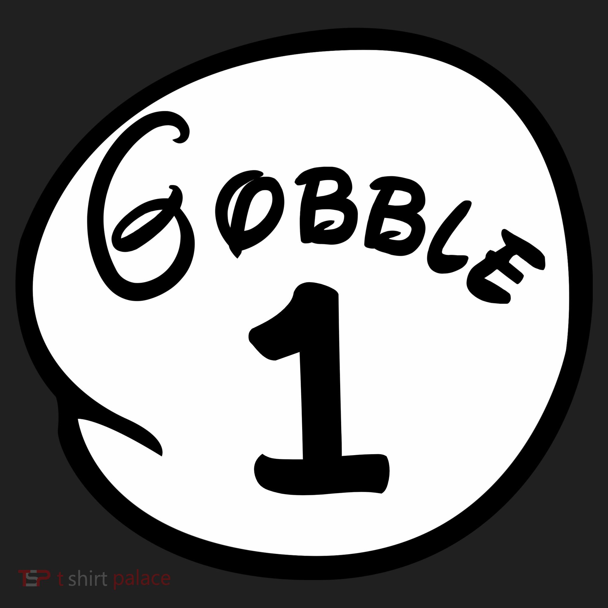 Gobble 1 2 3 Funny Thanksgiving Matching Hat