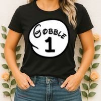 Gobble 1 2 3 Funny Thanksgiving Matching Women's T-Shirt thumb 2