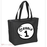 Gobble 1 2 3 Funny Thanksgiving Matching Tote Bag thumb 2