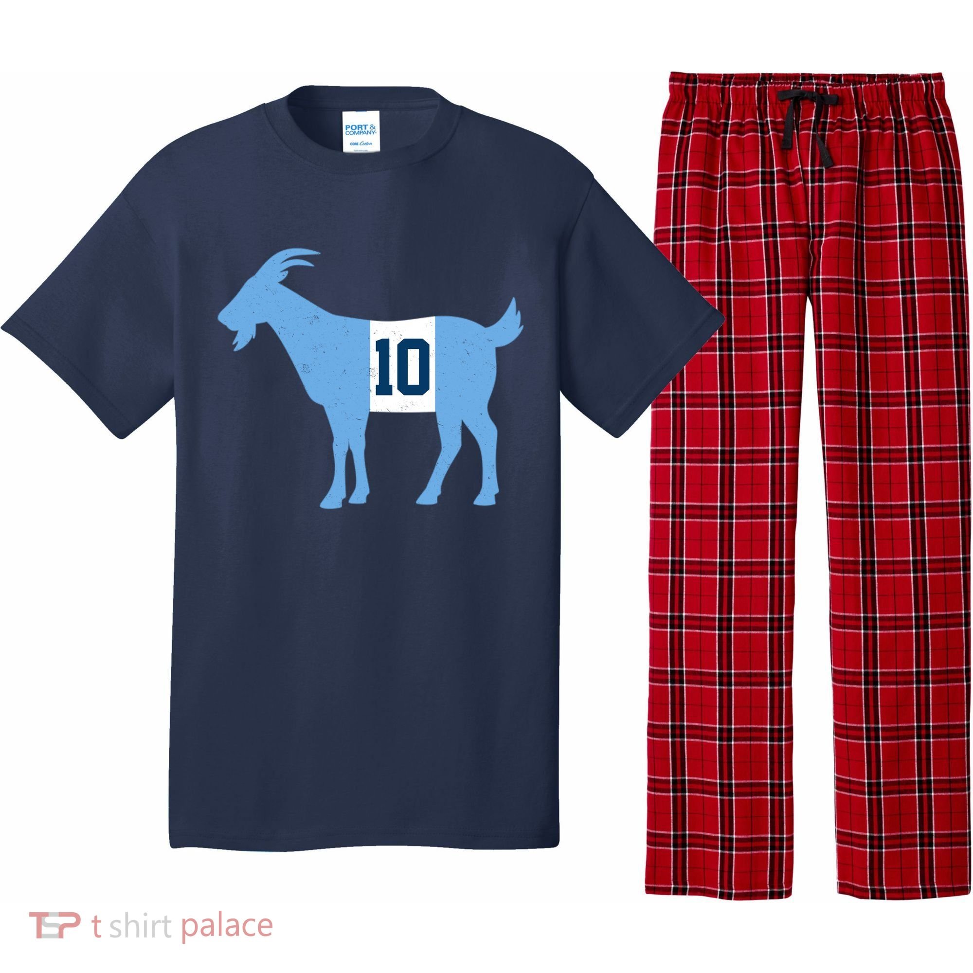 Messi Goat #10 Argentina Soccer Pajama Set