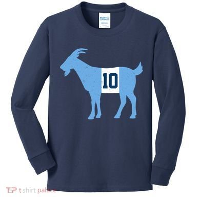 Messi Goat #10 Argentina Soccer Kids Long Sleeve Shirt