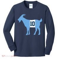 Messi Goat #10 Argentina Soccer Kids Long Sleeve Shirt thumb 0