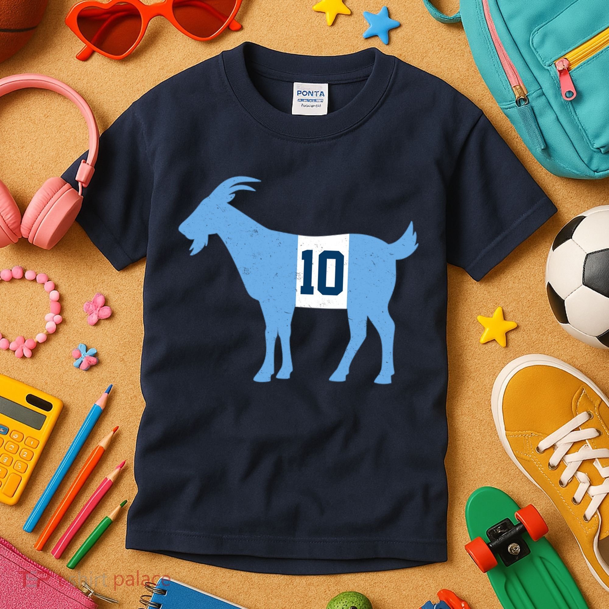 Messi Goat #10 Argentina Soccer Kids T-Shirt