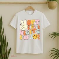 Groovy 10th Birthday Girl Peace Out Single Digits IM 10 T-Shirt thumb 2