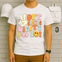 Groovy 10th Birthday Girl Peace Out Single Digits IM 10 T-Shirt thumb 6
