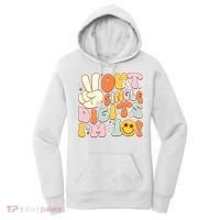 Groovy 10th Birthday Girl Peace Out Single Digits IM 10 Women's Hoodie thumb 0