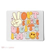 Groovy 10th Birthday Girl Peace Out Single Digits IM 10 Mousepad thumb 0