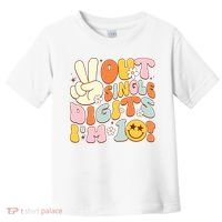 Groovy 10th Birthday Girl Peace Out Single Digits IM 10 Toddler T-Shirt thumb 0