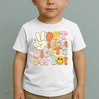 Groovy 10th Birthday Girl Peace Out Single Digits IM 10 Toddler T-Shirt thumb 2