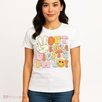 Groovy 10th Birthday Girl Peace Out Single Digits IM 10 Women's T-Shirt thumb 4