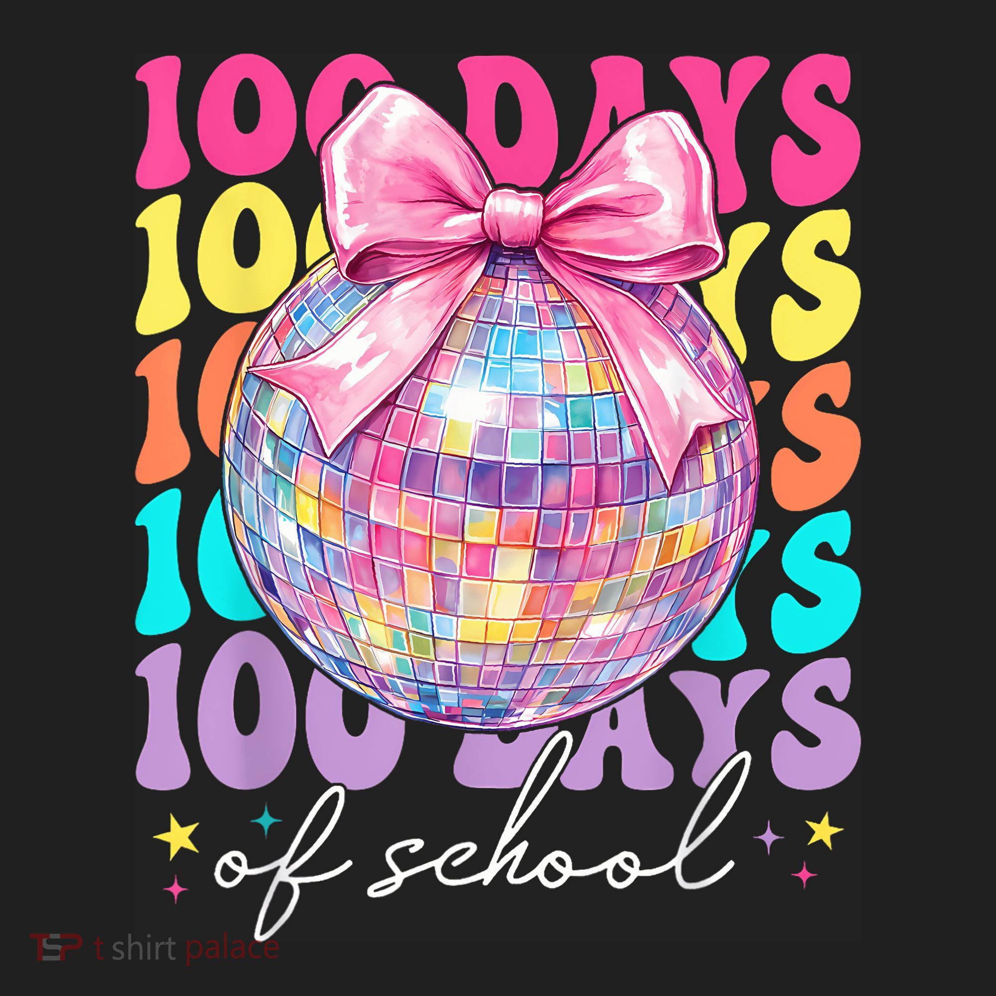 Groovy 100 Days Of School Disco Coquette Bow Teacher Women's Sweatshirt
