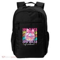 Groovy 100 Days Of School Disco Coquette Bow Teacher Backpack thumb 0