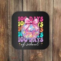 Groovy 100 Days Of School Disco Coquette Bow Teacher Coaster thumb 0