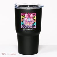 Groovy 100 Days Of School Disco Coquette Bow Teacher Tumbler thumb 0