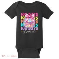Groovy 100 Days Of School Disco Coquette Bow Teacher Baby Bodysuit thumb 0