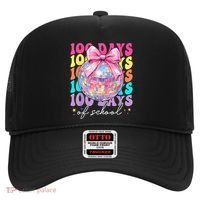 Groovy 100 Days Of School Disco Coquette Bow Teacher Hat thumb 0