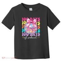 Groovy 100 Days Of School Disco Coquette Bow Teacher Toddler T-Shirt thumb 0
