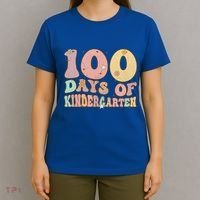 Groovy 100 Days Of Kindergarten For Teacher Cute 100 Days Of Cool Gift T-Shirt thumb 4