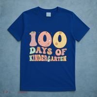 Groovy 100 Days Of Kindergarten For Teacher Cute 100 Days Of Cool Gift T-Shirt thumb 5