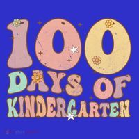 Groovy 100 Days Of Kindergarten For Teacher Cute 100 Days Of Cool Gift T-Shirt thumb 7