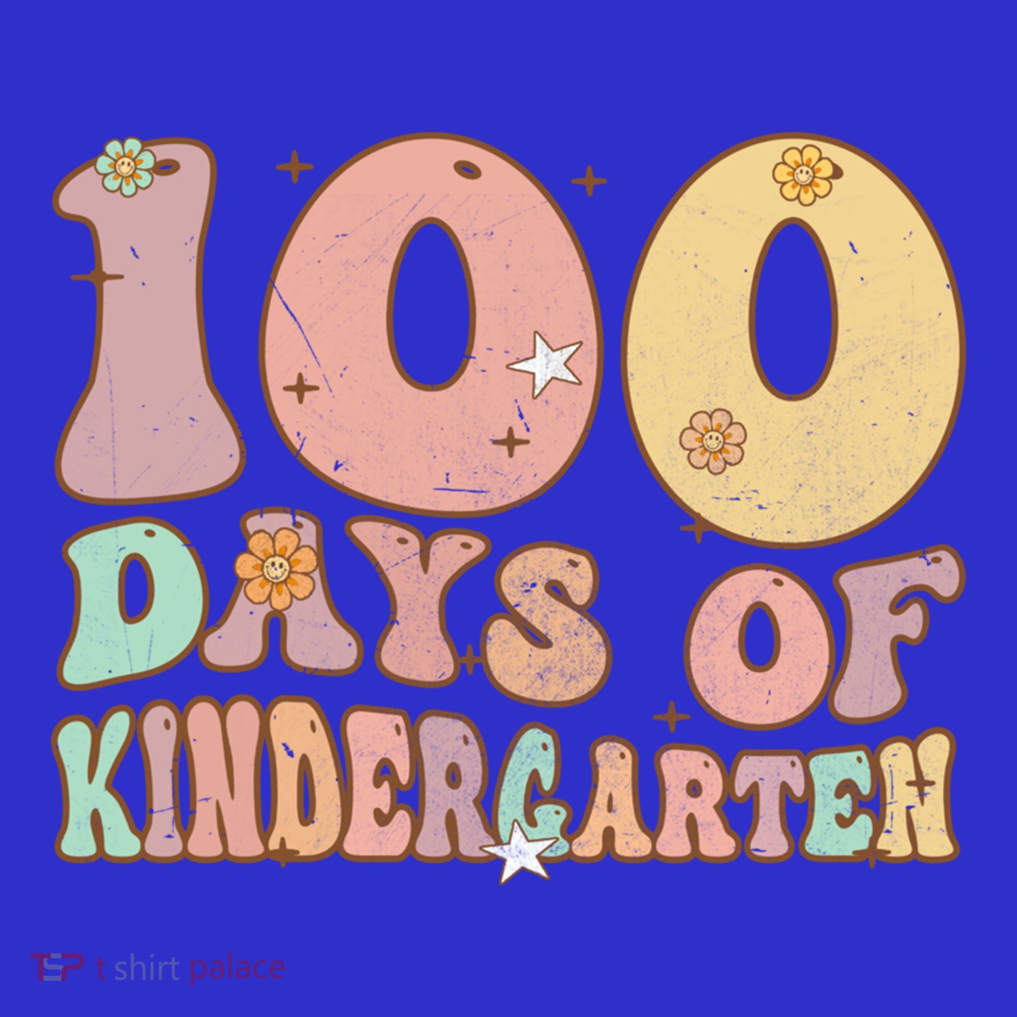 Groovy 100 Days Of Kindergarten For Teacher Cute 100 Days Of Cool Gift T-Shirt