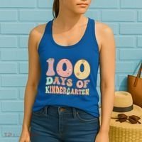 Groovy 100 Days Of Kindergarten For Teacher Cute 100 Days Of Cool Gift Women's Tank Top thumb 2