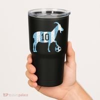 Goat 10 Funny Soccer Tumbler thumb 2