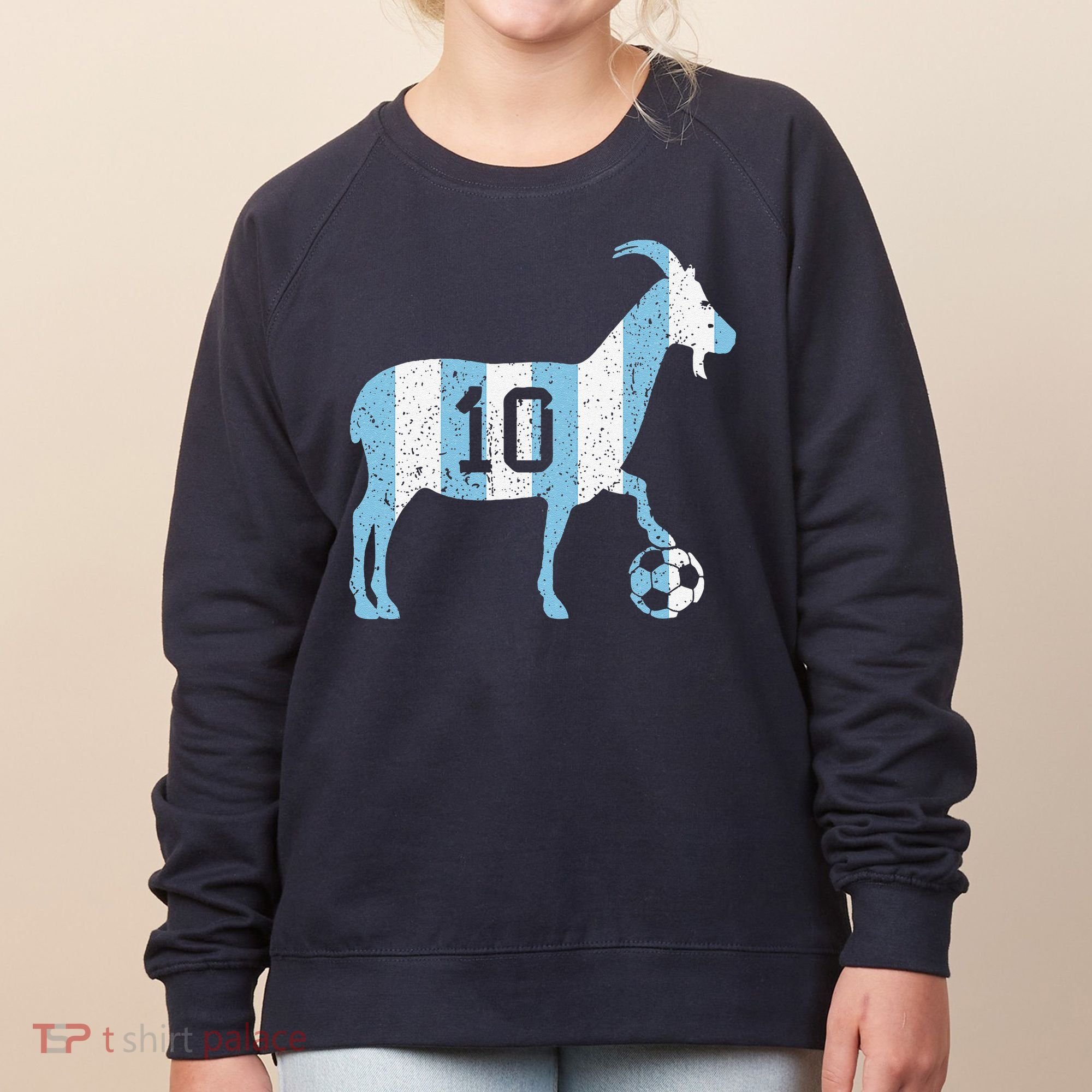 Goat 10 Funny Soccer Women's Sweatshirt