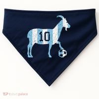 Goat 10 Funny Soccer USA-Made Doggie Bandana thumb 0