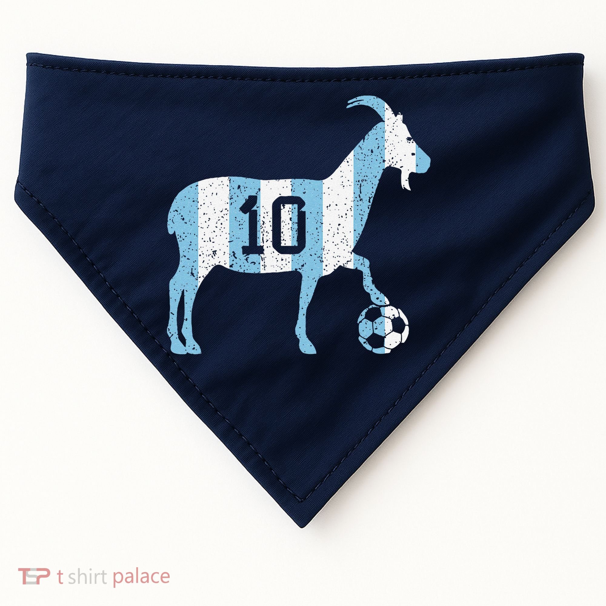 Goat 10 Funny Soccer USA-Made Doggie Bandana