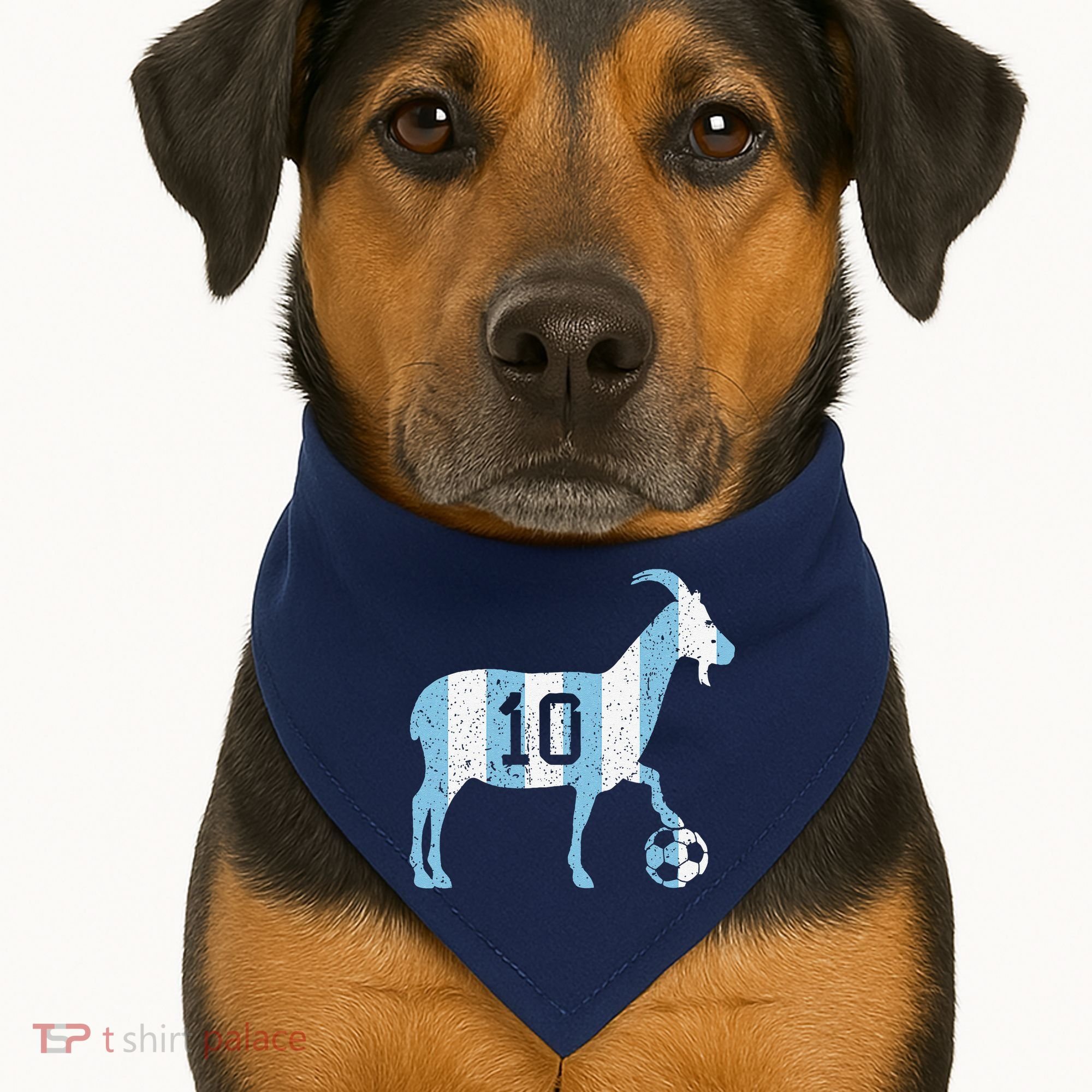 Goat 10 Funny Soccer USA-Made Doggie Bandana