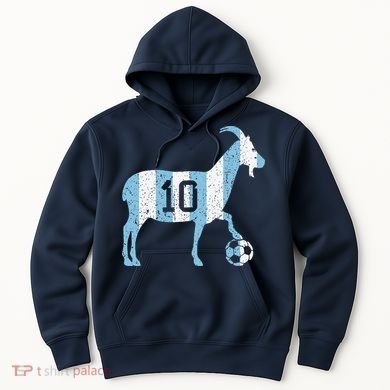Goat 10 Funny Soccer Hoodie