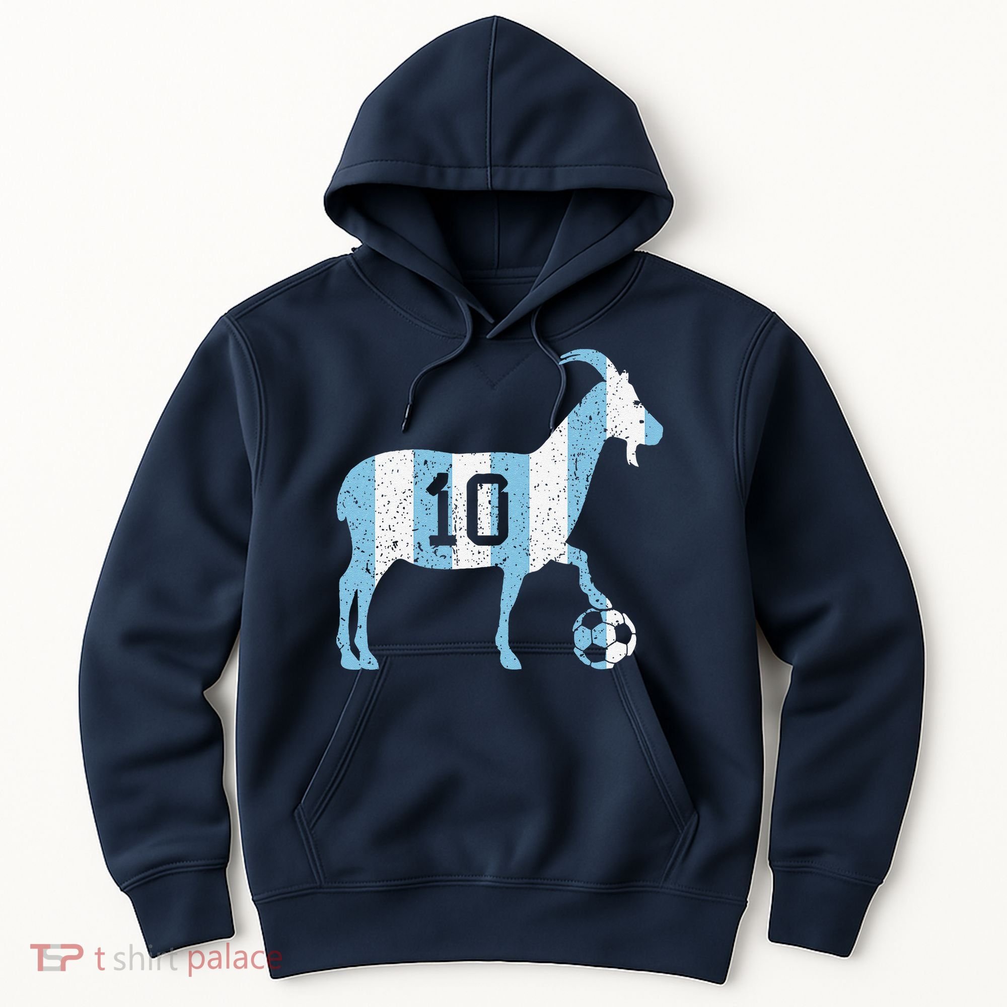 Goat 10 Funny Soccer Hoodie