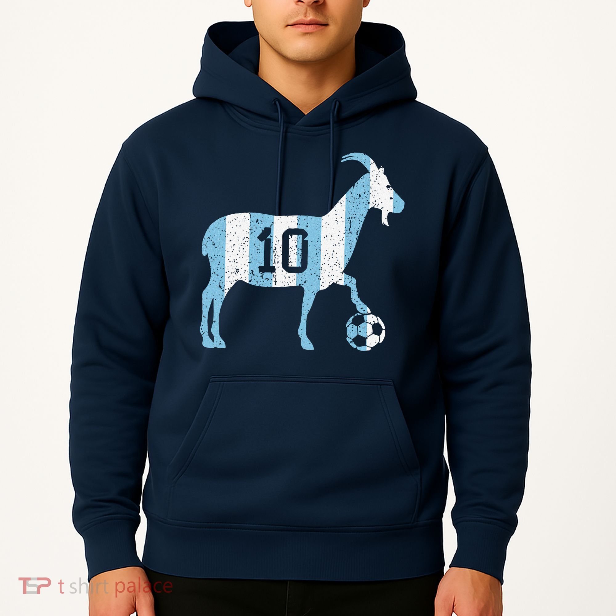 Goat 10 Funny Soccer Hoodie