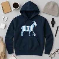 Goat 10 Funny Soccer Hoodie thumb 3