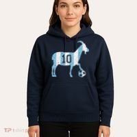 Goat 10 Funny Soccer Hoodie thumb 5