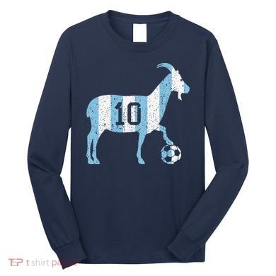 Goat 10 Funny Soccer Long Sleeve Shirt