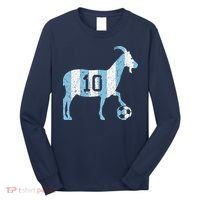 Goat 10 Funny Soccer Long Sleeve Shirt thumb 0