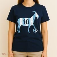 Goat 10 Funny Soccer T-Shirt thumb 4