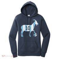 Goat 10 Funny Soccer Women's Hoodie thumb 0