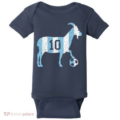 Goat 10 Funny Soccer Baby Bodysuit