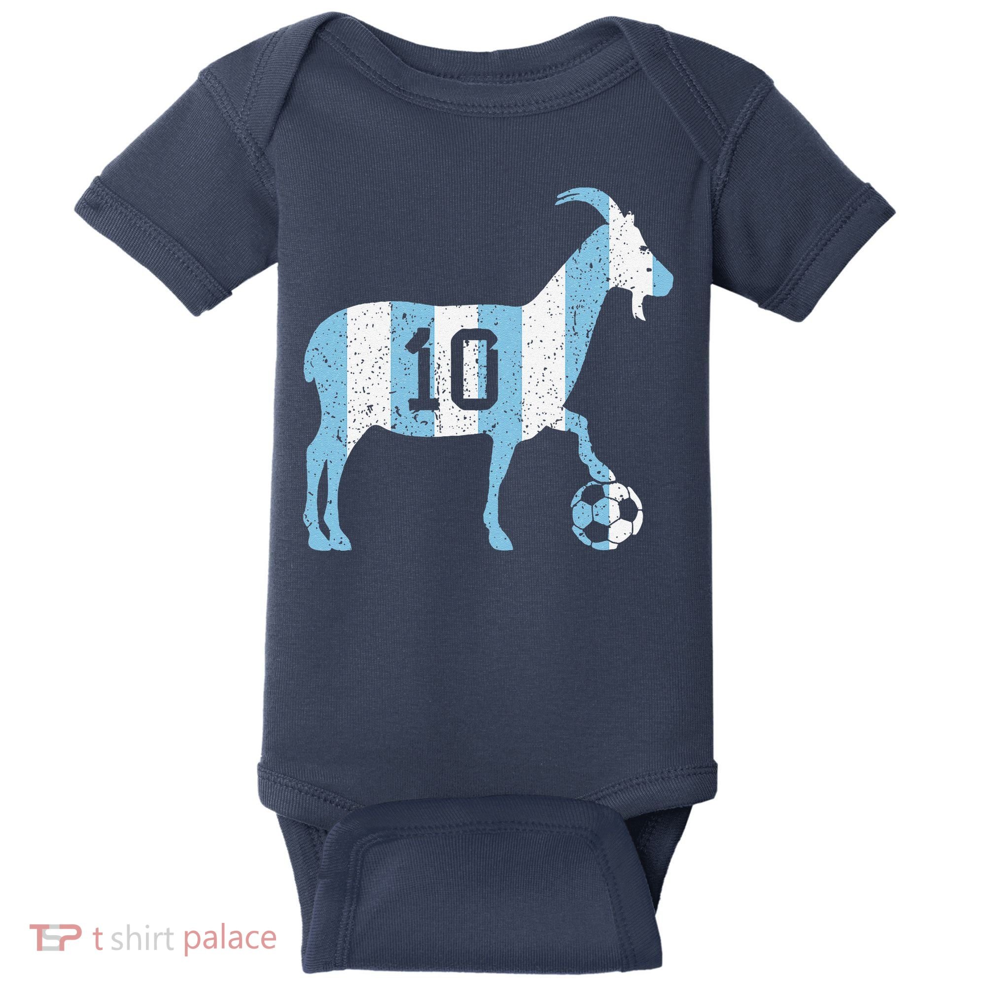 Goat 10 Funny Soccer Baby Bodysuit