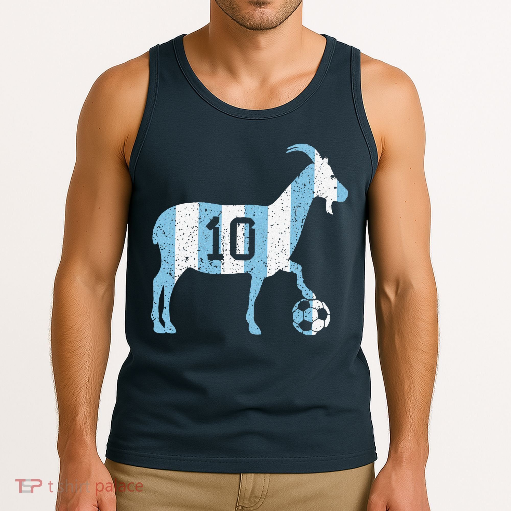 Goat 10 Funny Soccer Tank Top