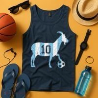 Goat 10 Funny Soccer Tank Top thumb 4