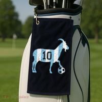 Goat 10 Funny Soccer Golf Towel thumb 2